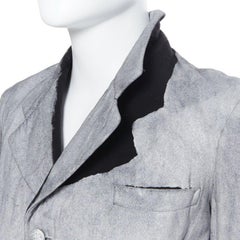 vintage Maison Martin Margiela Artisanal giacca blazer casual dipinta d'argento M