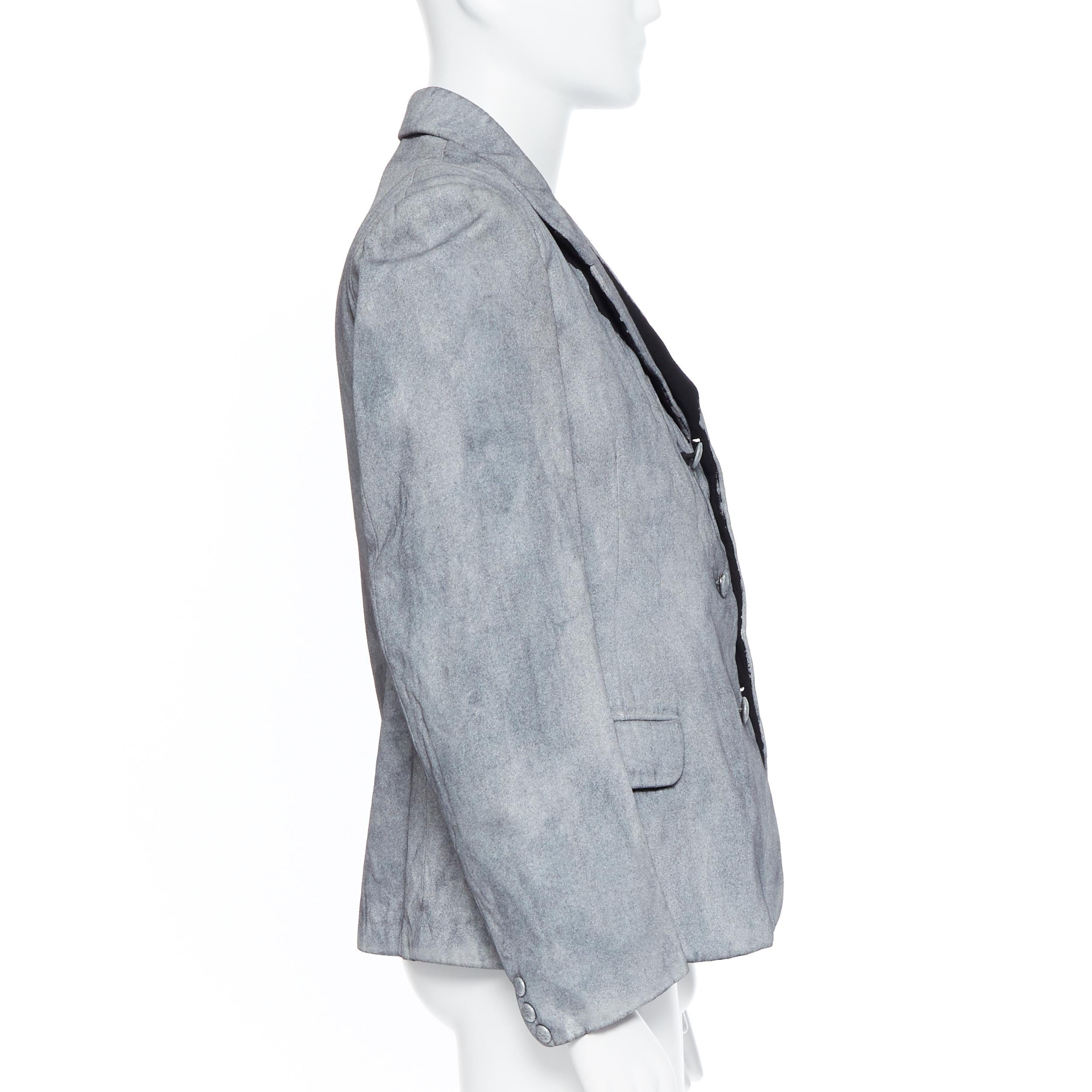 vintage MAISON MARTIN MARGIELA Chaqueta blazer casual pintada en plata artesanal M en Excelente Estado en Hong Kong, NT