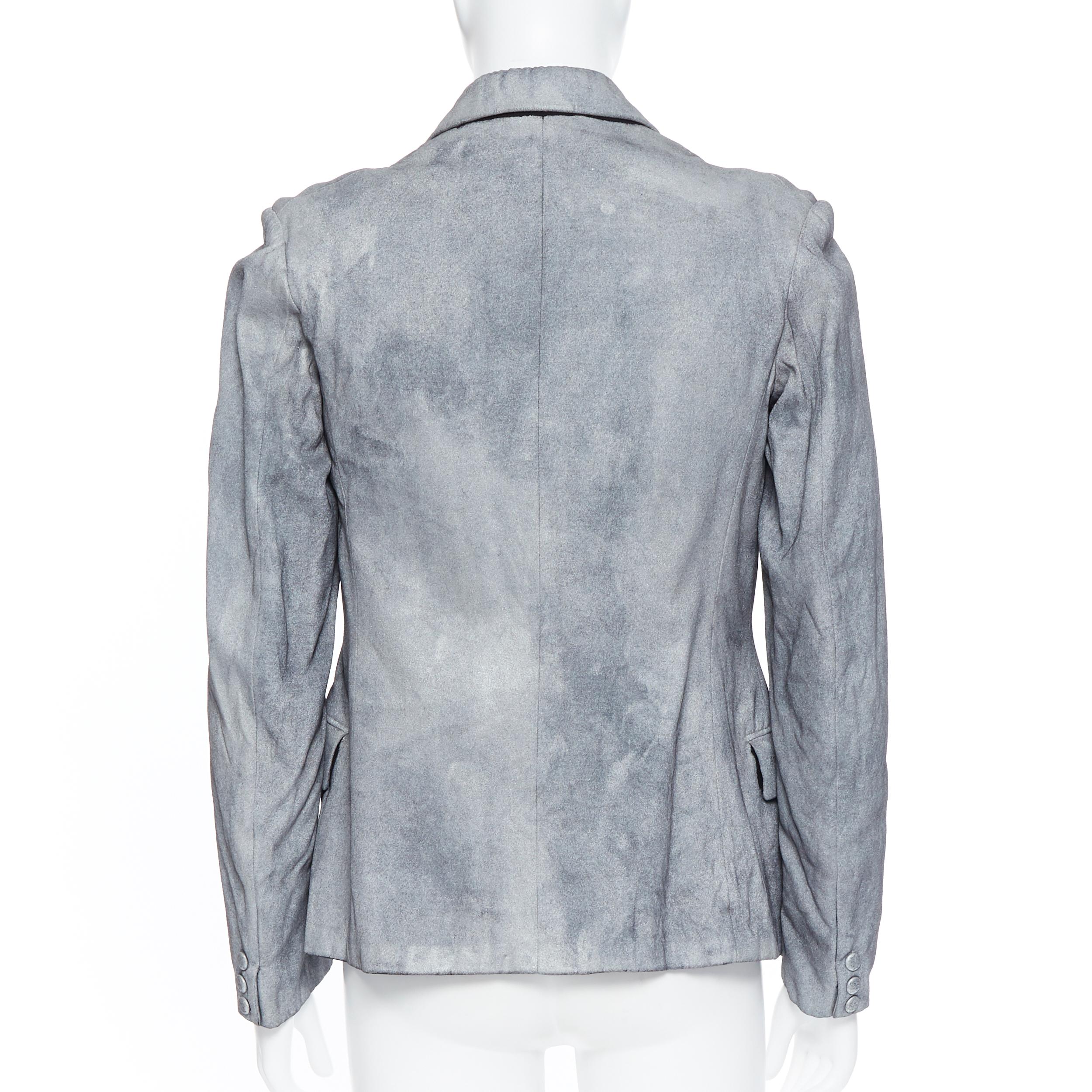 De las mujeres vintage MAISON MARTIN MARGIELA Chaqueta blazer casual pintada en plata artesanal M