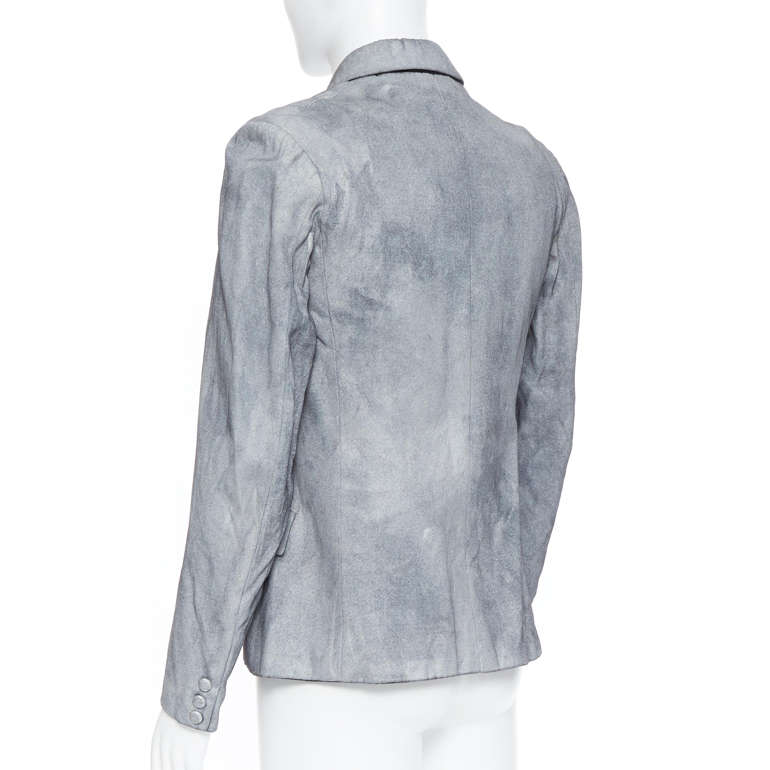 vintage MAISON MARTIN MARGIELA Chaqueta blazer casual pintada en plata artesanal M 2