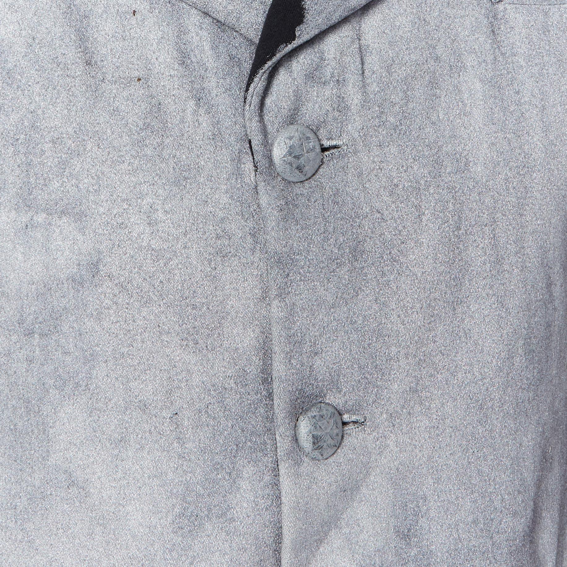 vintage MAISON MARTIN MARGIELA Chaqueta blazer casual pintada en plata artesanal M 3