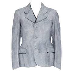 vintage MAISON MARTIN MARGIELA Chaqueta blazer casual pintada en plata artesanal M