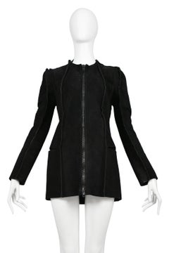 Vintage Maison Martin Margiela "Flat Pattern" Collection Black Suede Jacket 1998