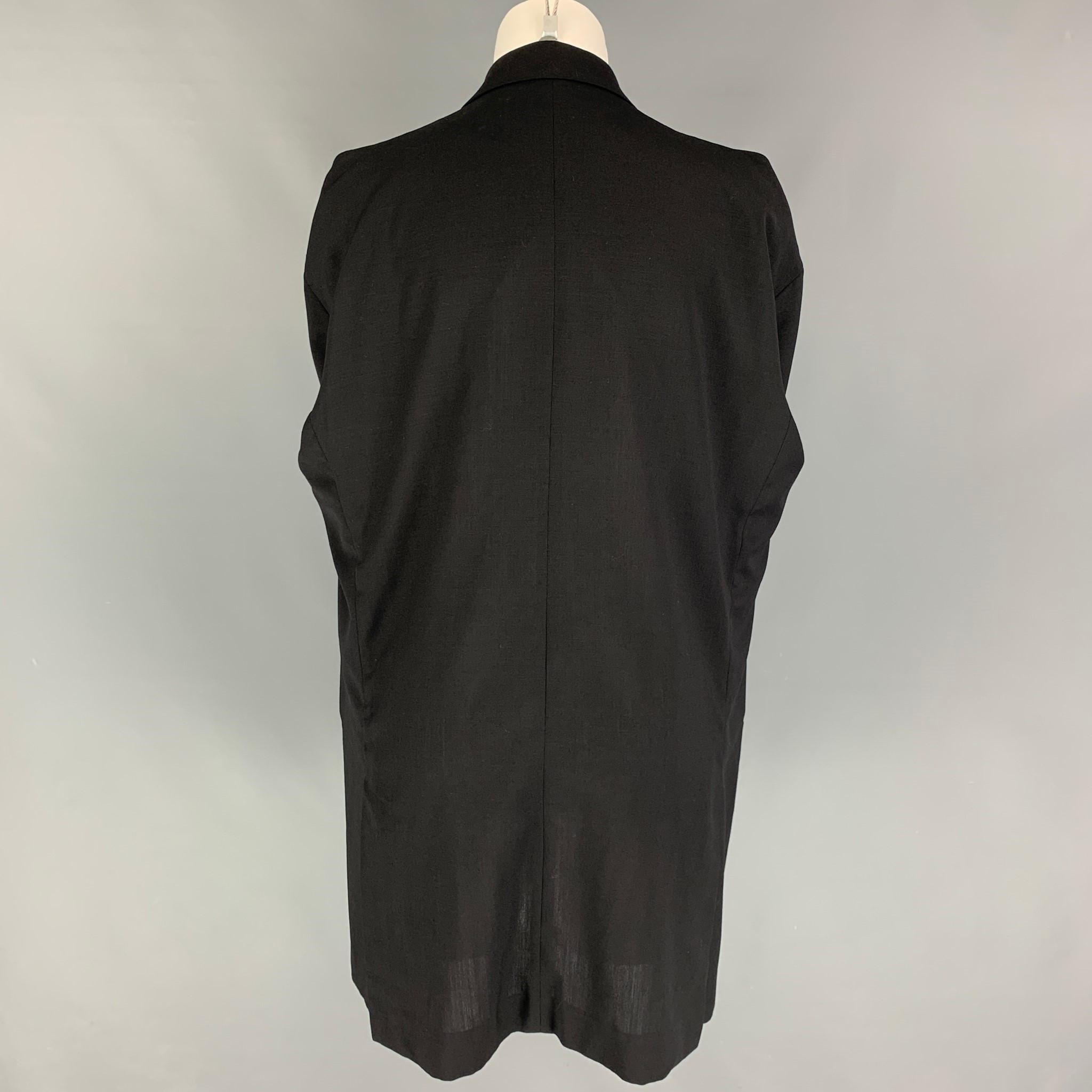 Vintage MAISON MARTIN MARGIELA FW 1997 Size 8 Black Wool Tucked Sleeves Jacket In Good Condition In San Francisco, CA