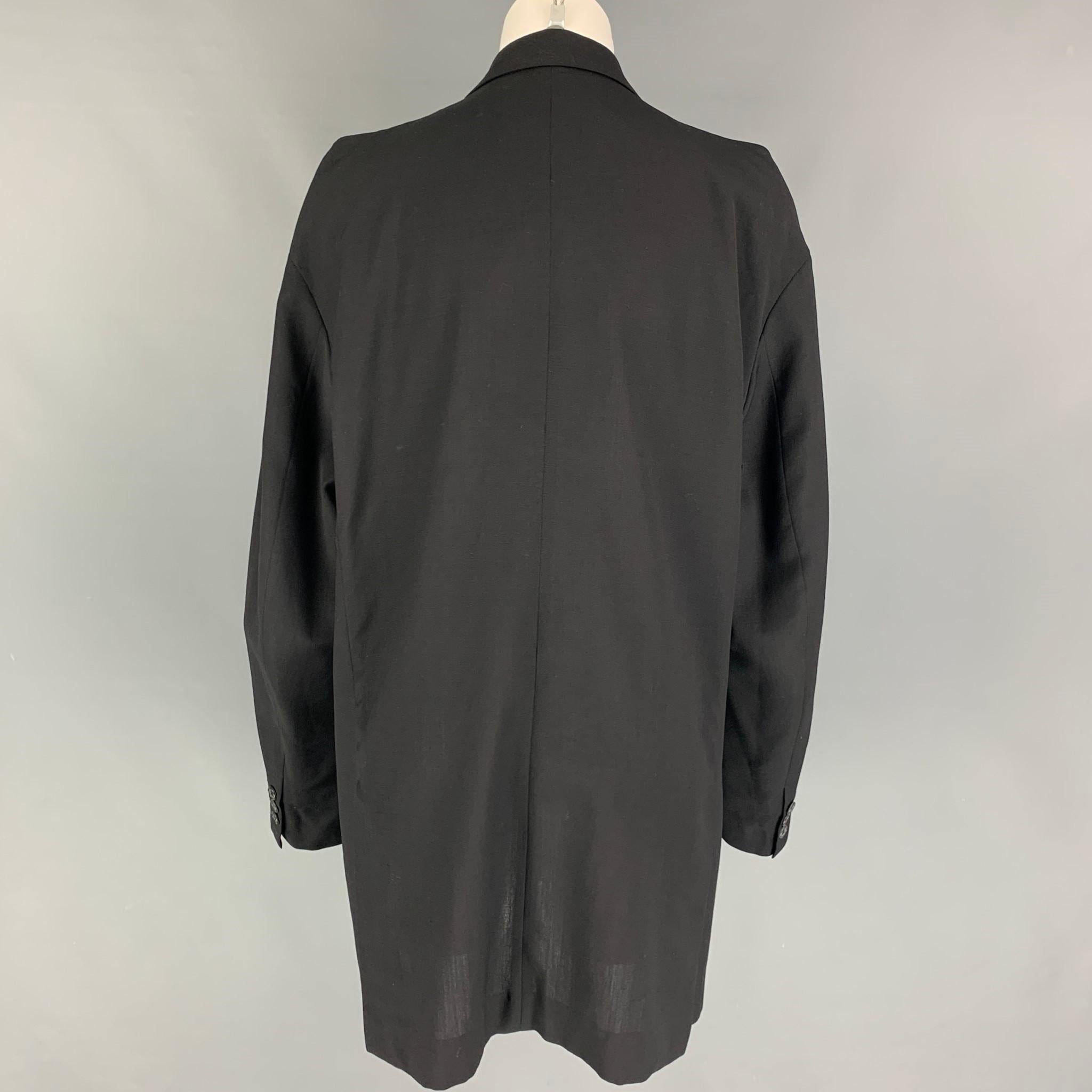 Vintage MAISON MARTIN MARGIELA FW 1997 Size 8 Black Wool Tucked Sleeves Jacket 2