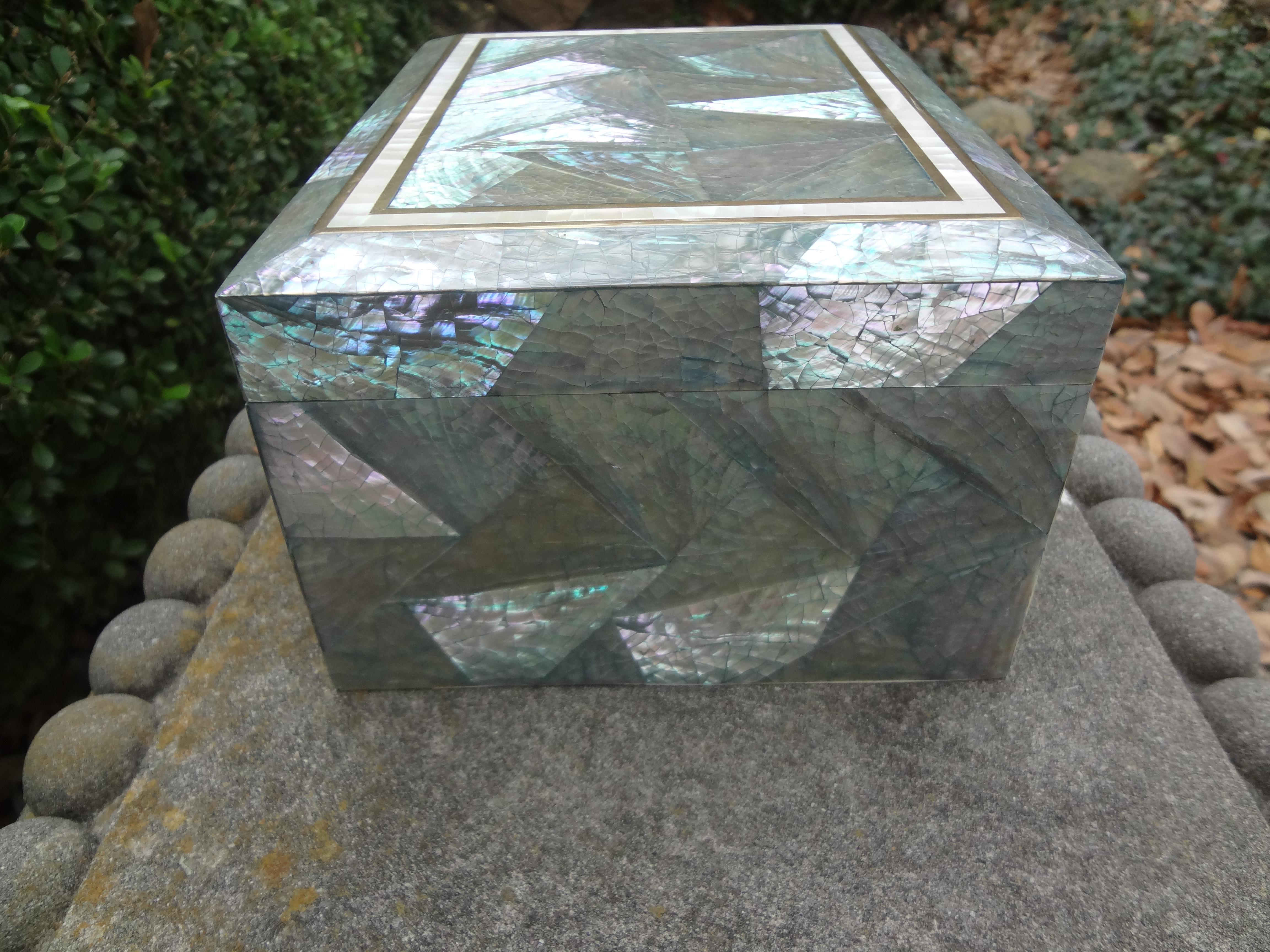 Late 20th Century Vintage Maitland-Smith Abalone Decorative Box