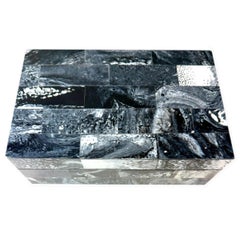 Boîte noire et blanche vintage de Maitland Smith