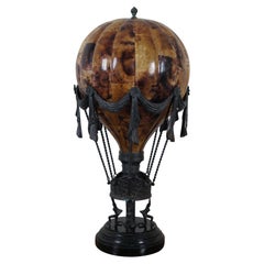 Lampe de bureau vintage Maitland Smith en bronze en forme de coquille de ballon d'aviation 8135-17