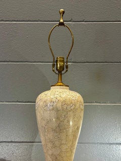 Vintage Maitland Smith Crushed Eggshell Table Lamp with Wave Motif