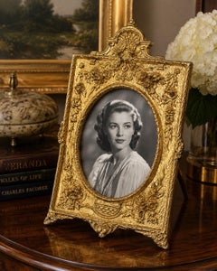 Vintage Maitland-Smith Handcrafted Gilt Brass Baroque Picture Frame, 1980s