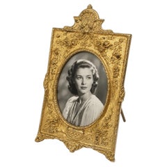 Vintage Maitland-Smith Handcrafted Gilt Brass Baroque Picture Frame, 1980s