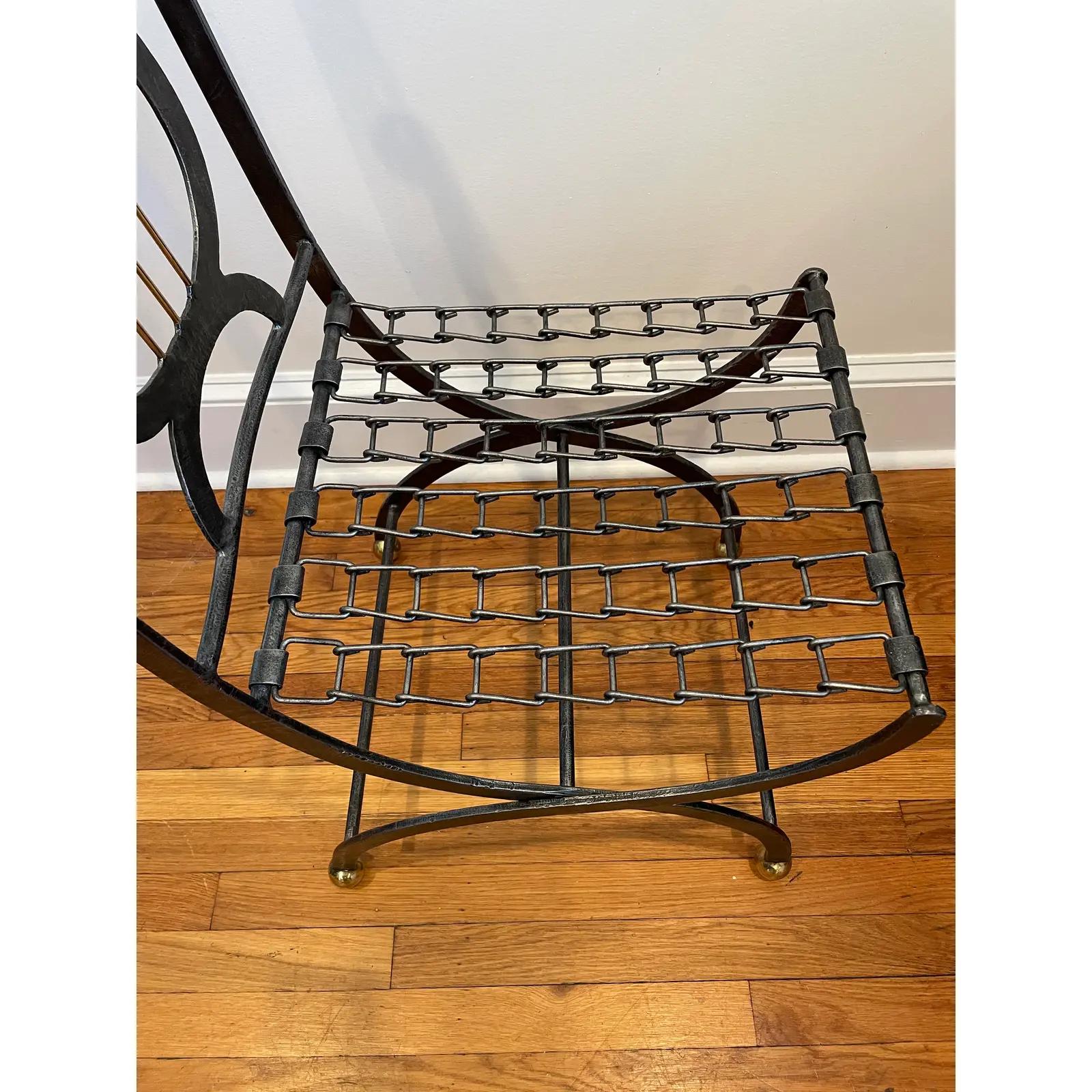 Maitland Smith Lyre Back Folding Chair For Sale 1