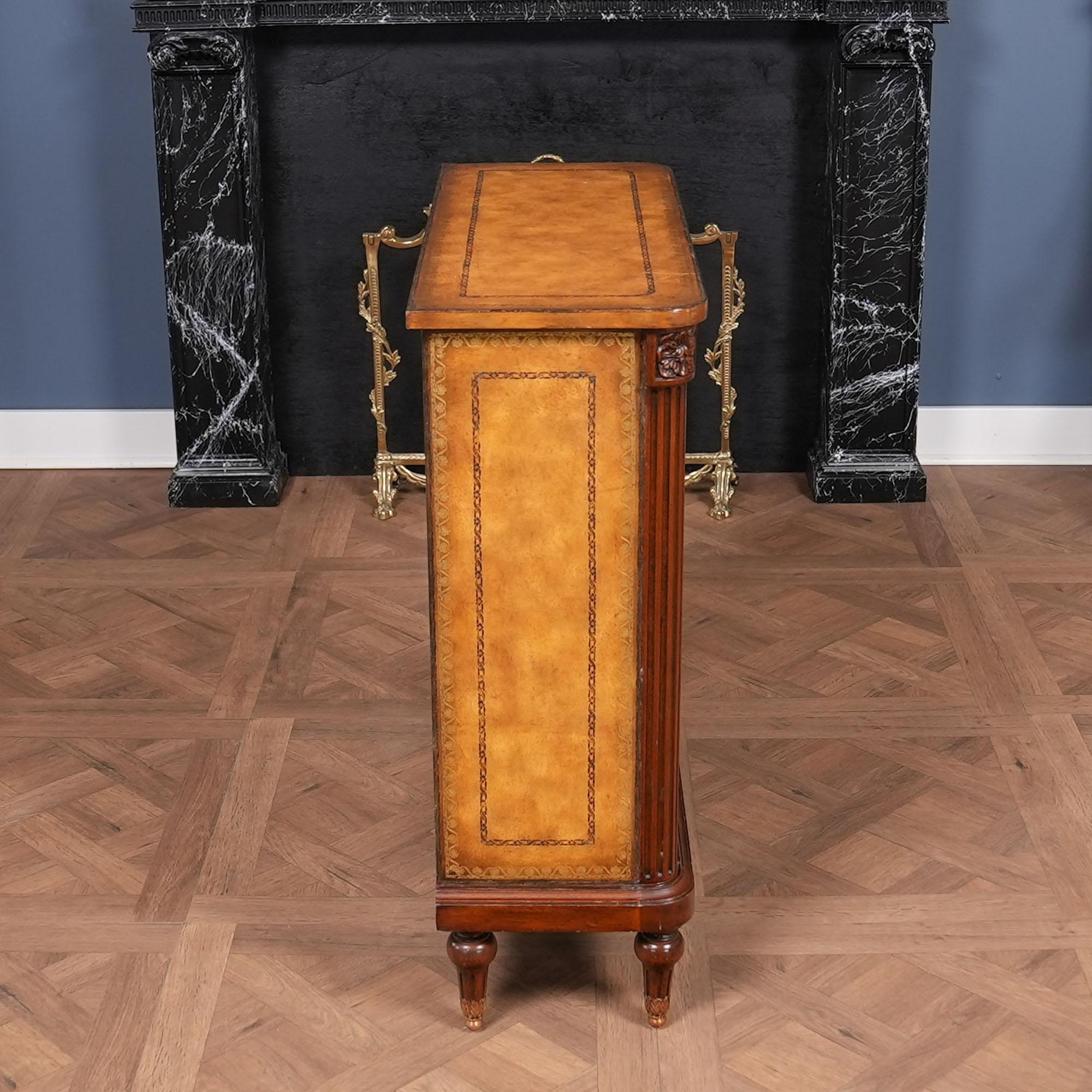 Vintage Maitland Smith Leather Bookcase 6
