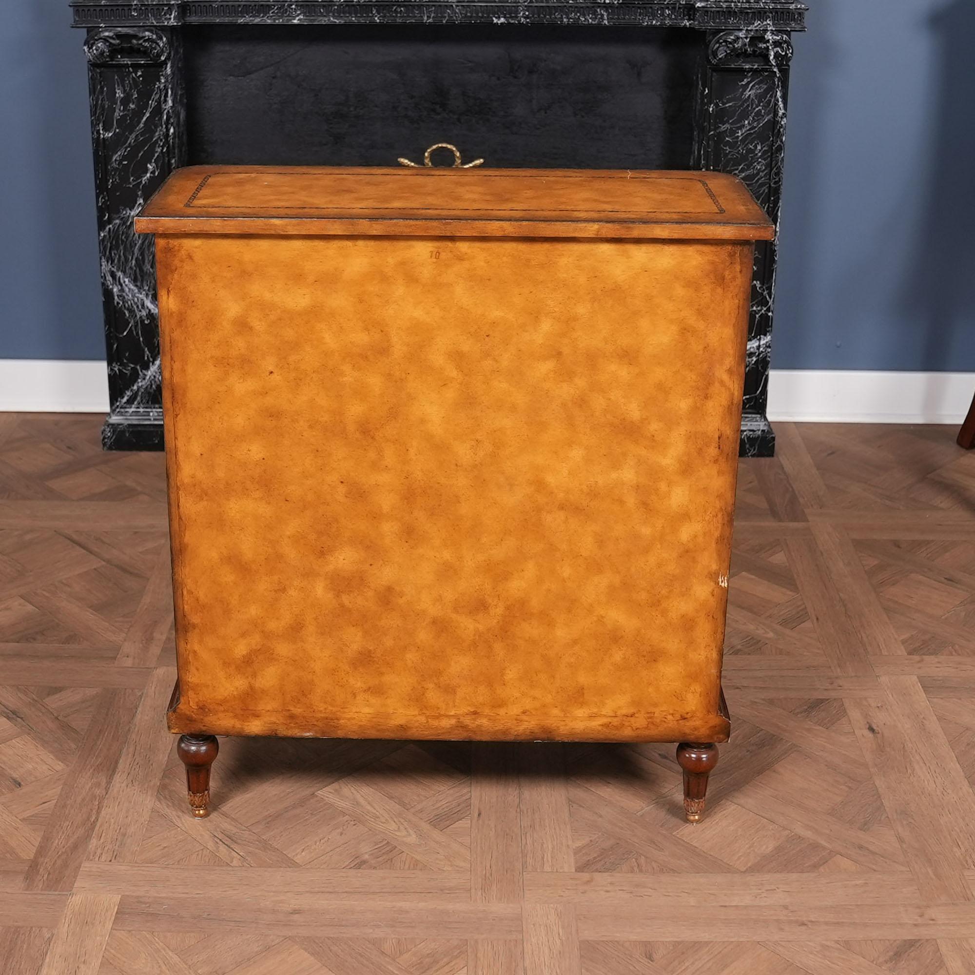 Vintage Maitland Smith Leather Bookcase 7