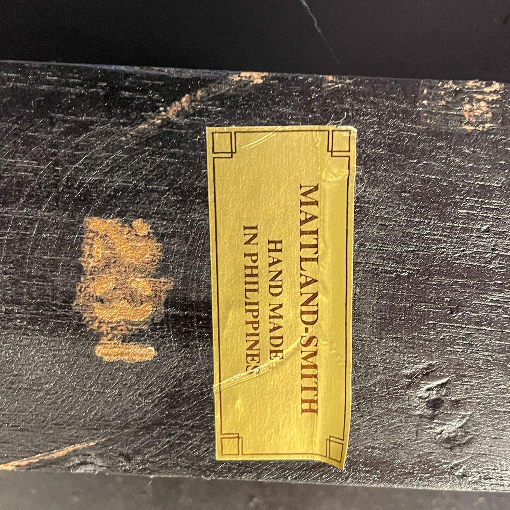 Vintage Maitland Smith Leather Bookcase 9