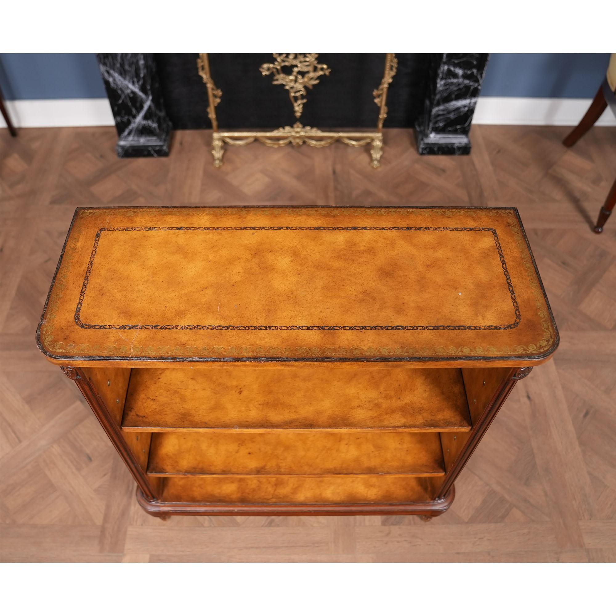 Late 20th Century Vintage Maitland Smith Leather Bookcase