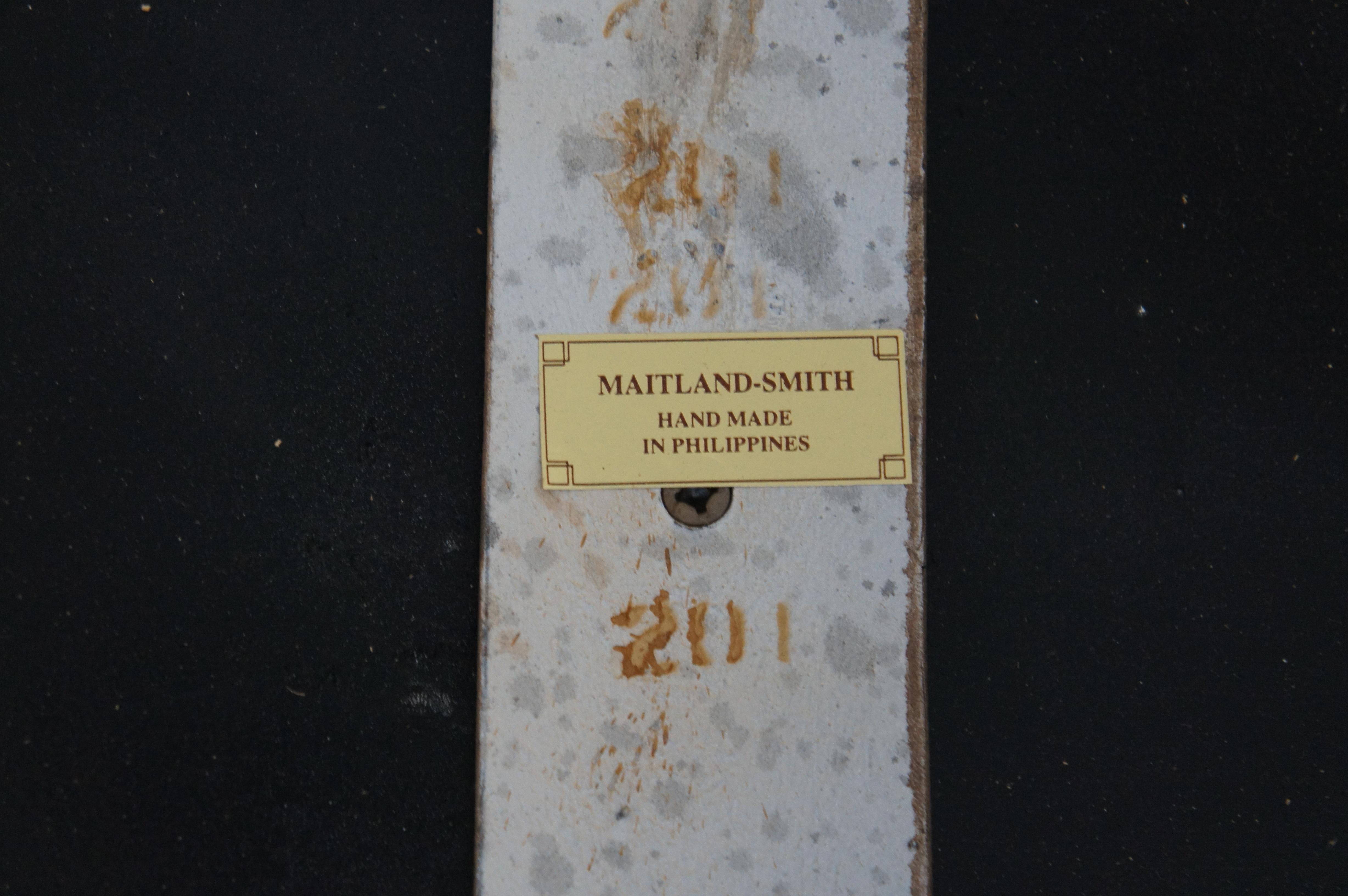 Vintage Maitland Smith Consola de hierro Luis XVI y león de piedra Mesa de entrada de sofá 79