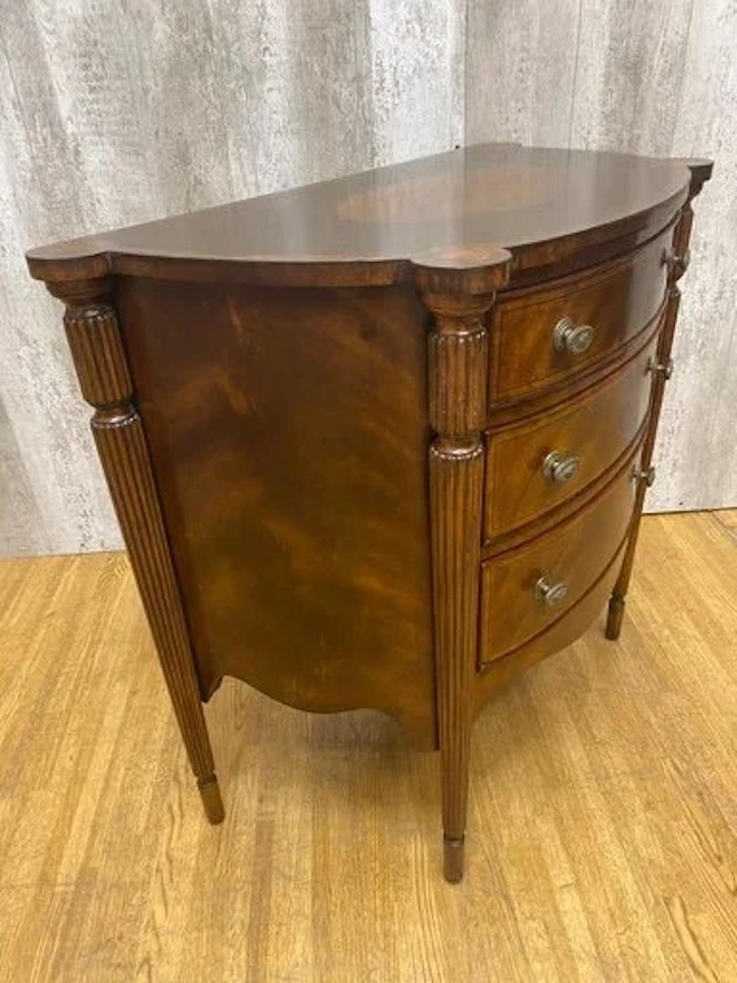 American Vintage Maitland Smith Mahogany Chest of Drawers - New England Sheraton Style