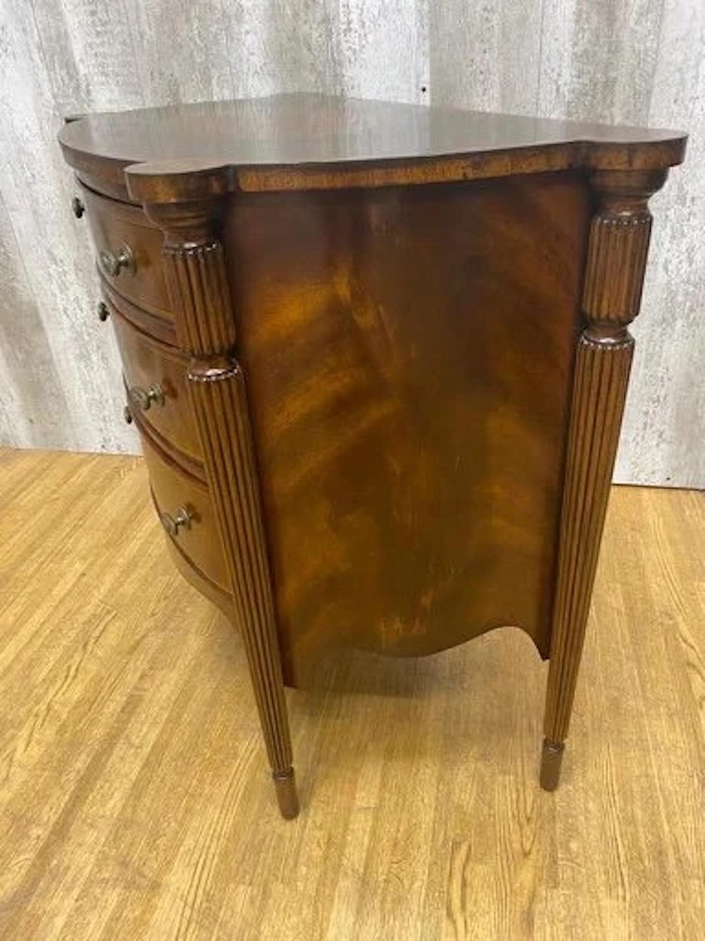 Wood Vintage Maitland Smith Mahogany Chest of Drawers - New England Sheraton Style