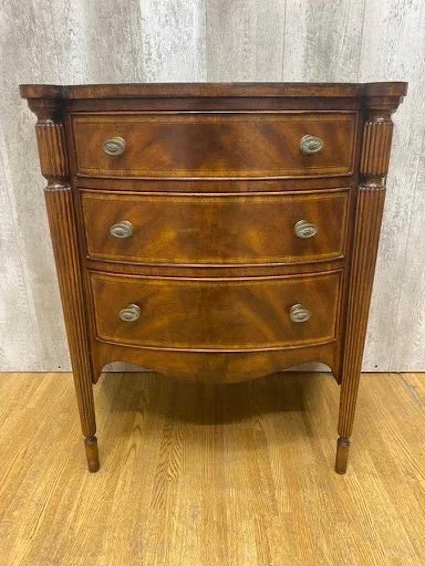 Vintage Maitland Smith Mahogany Chest of Drawers - New England Sheraton Style 3