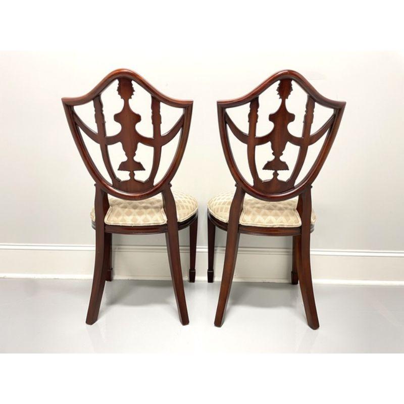 20th Century MAITLAND SMITH Mahogany Hepplewhite Style Dining Side Chairs - Pair 