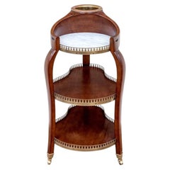 Vintage Maitland Smith Marmorplatte Mahagoni Weintisch oder Rafraichissoir