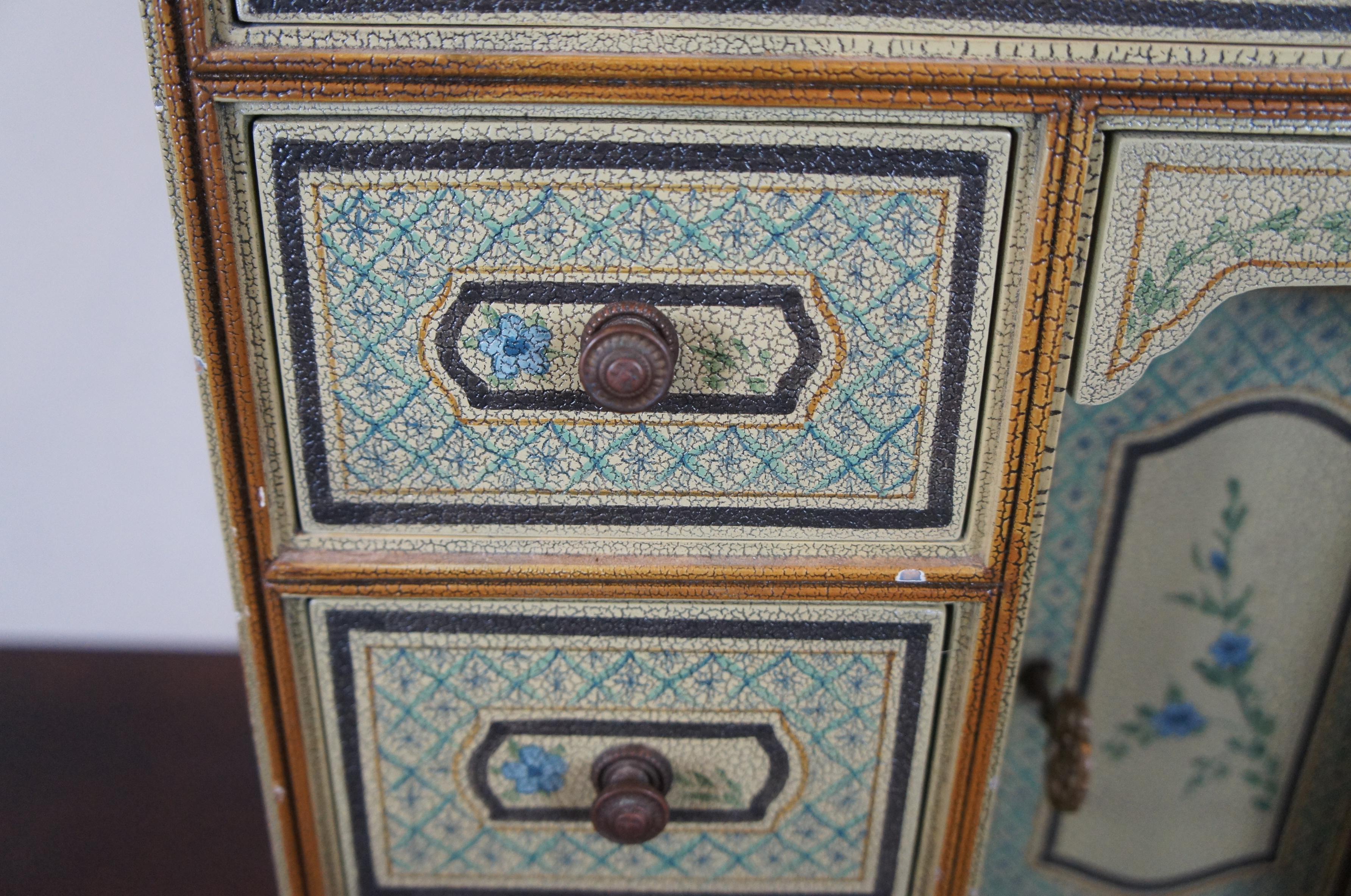 Boîte à bijoux vintage Maitland Smith Miniature « Knee Hole Desk Keepsake » en vente 3