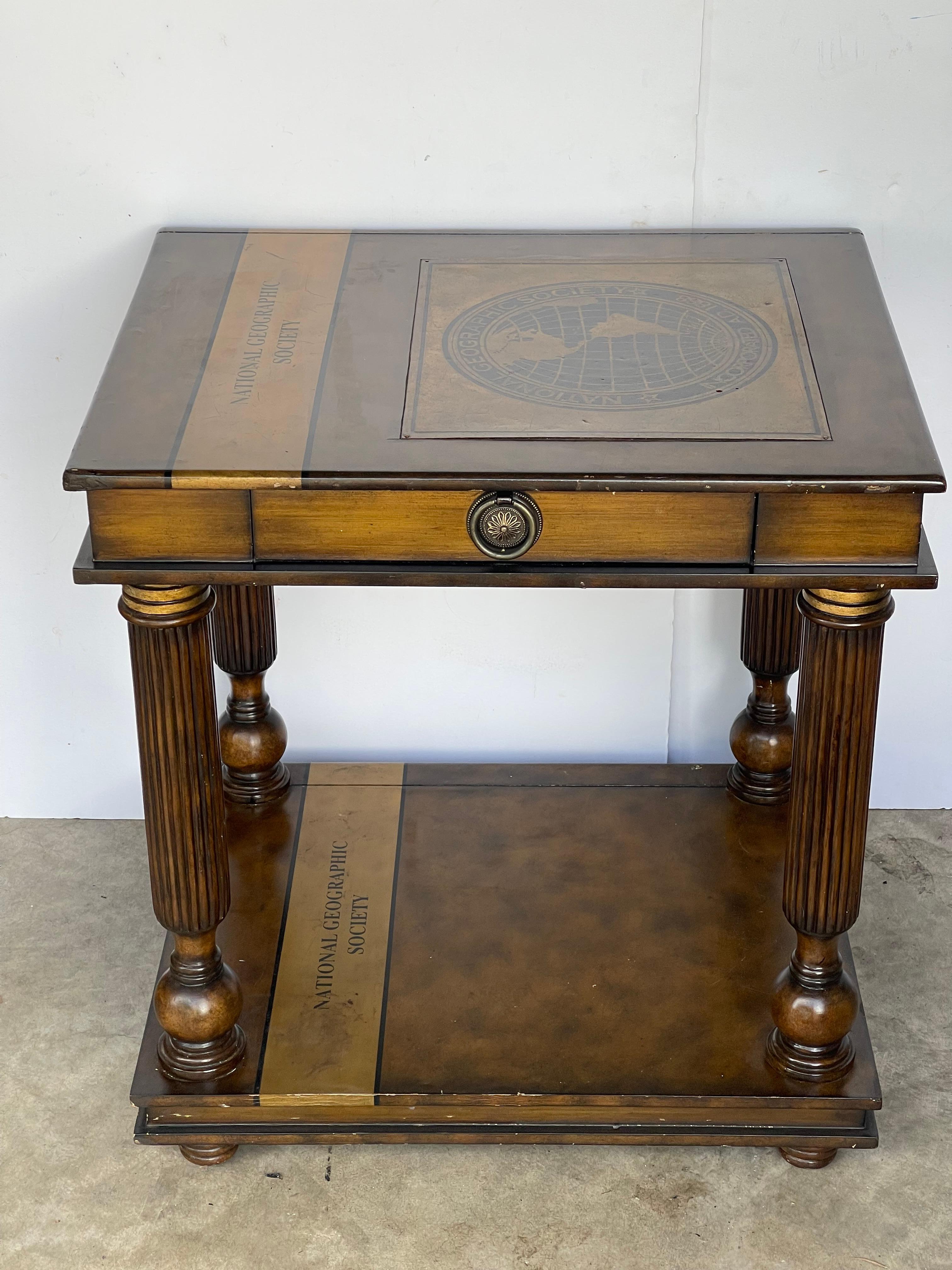 American Classical Vintage Maitland Smith Nationall Geographic  Table For Sale