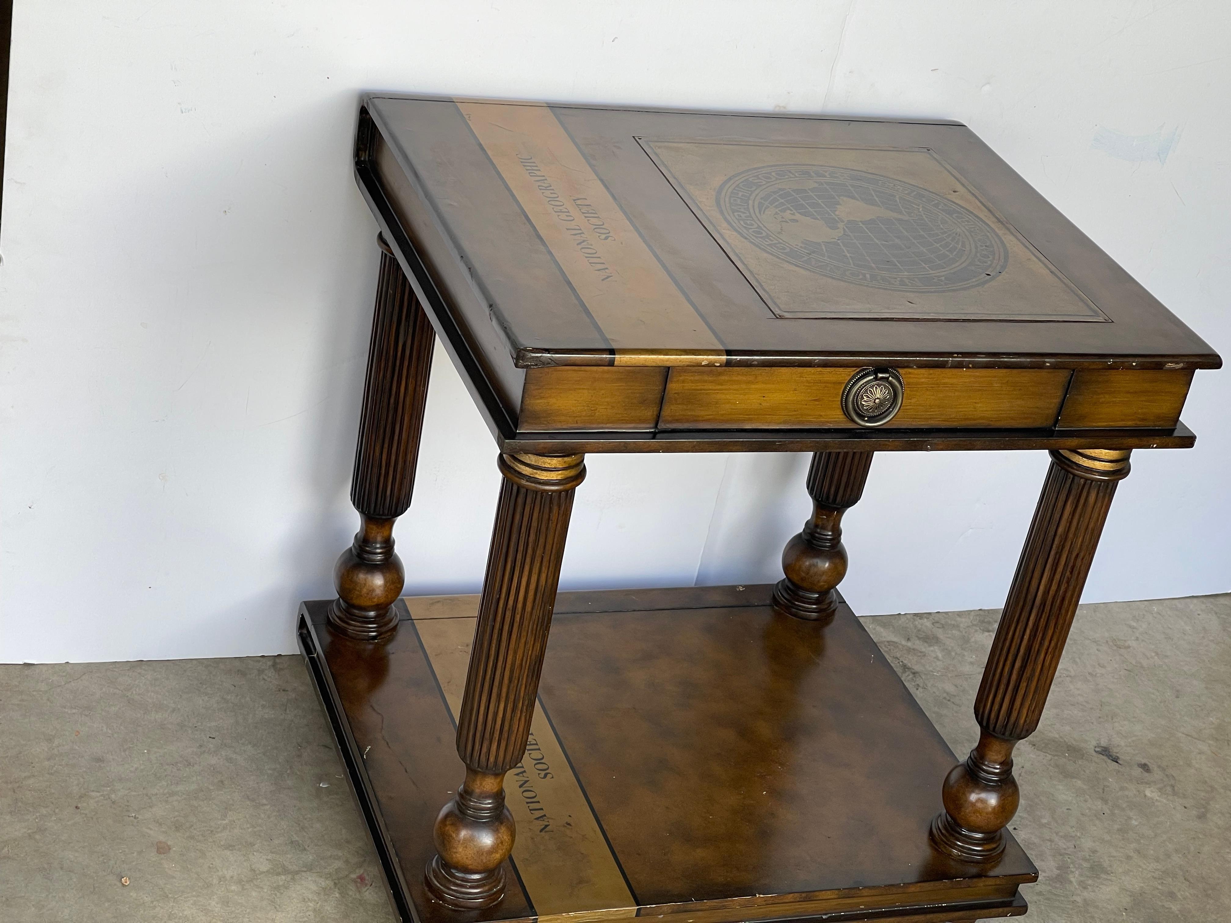 American Vintage Maitland Smith Nationall Geographic  Table For Sale