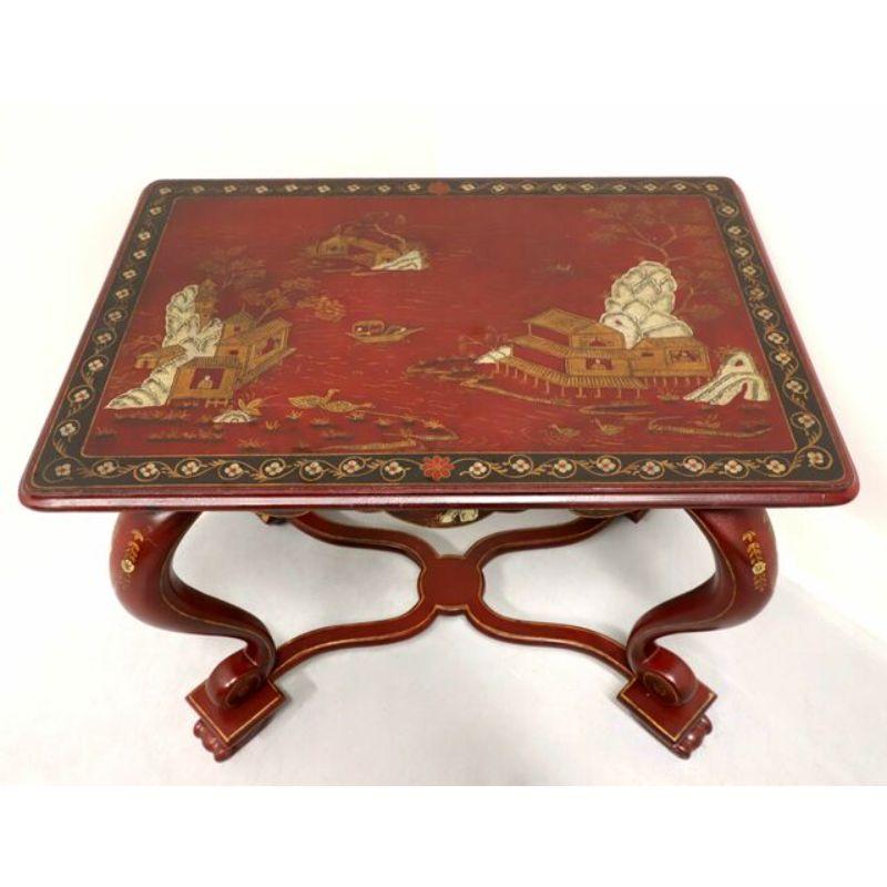 Philippine MAITLAND SMITH Red Chinoiserie Accent Table