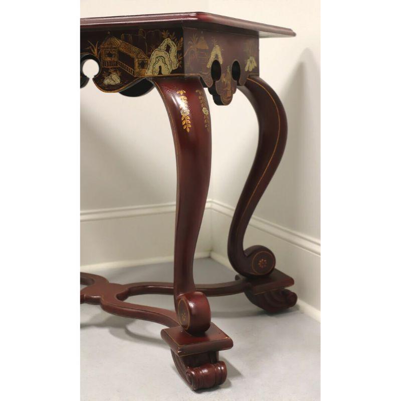Wood MAITLAND SMITH Red Chinoiserie Accent Table
