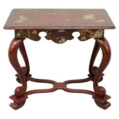 MAITLAND SMITH Red Chinoiserie Accent Table