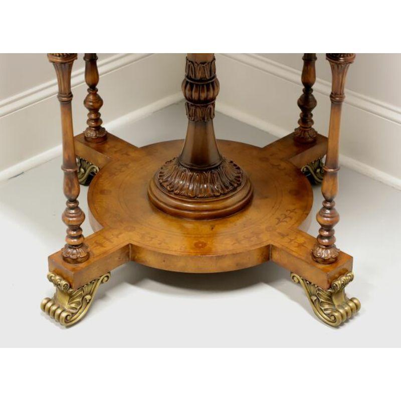 MAITLAND SMITH Regency Inlaid Banded Mahogany Octagon Accent Table 1