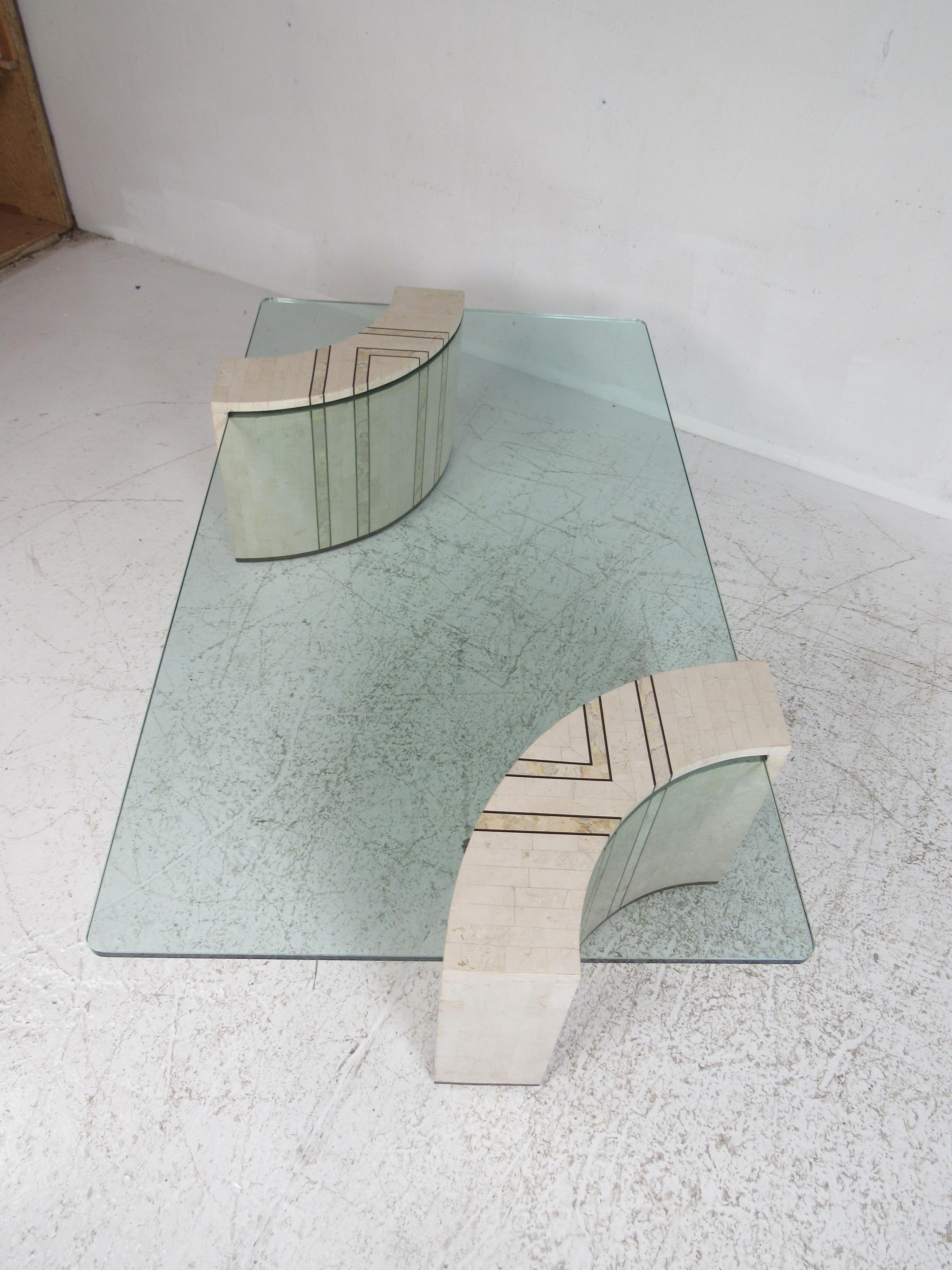 Vintage Casa Bique by Robert Marcius Tessellated Stone Coffee Table In Good Condition For Sale In Brooklyn, NY