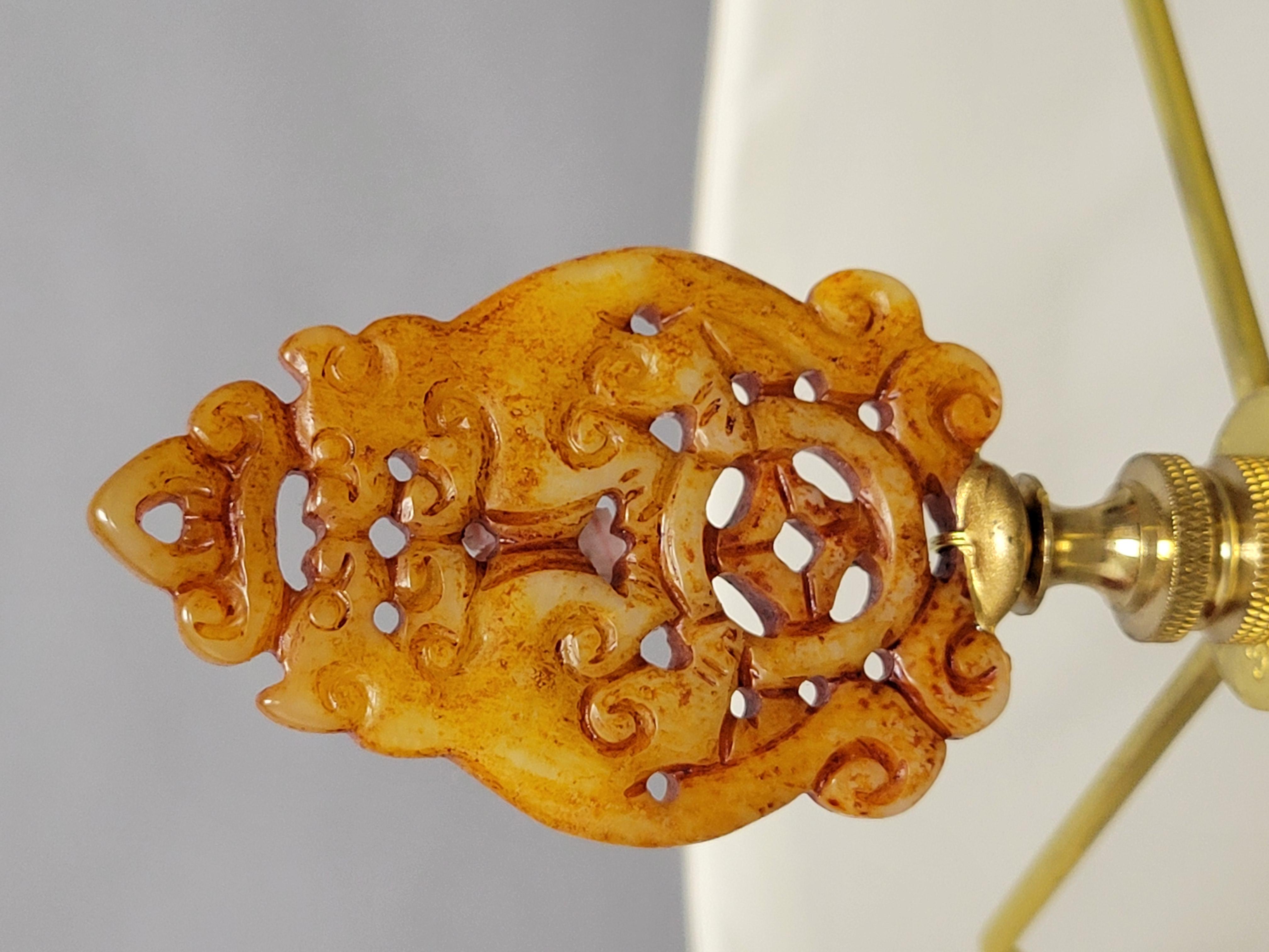 Peint à la main Lampe de table vintage Maitland Smith - Motifs architecturaux et floraux en vente