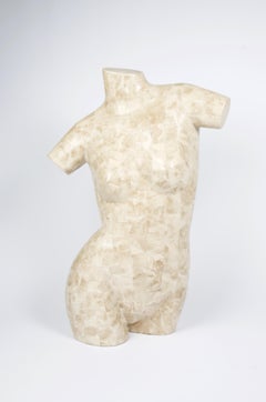 Vintage Maitland-Smith Tessellated Female Torso Bust