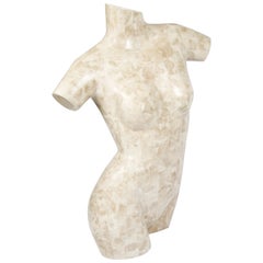 Vintage Maitland-Smith Tessellated Female Torso Bust