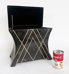 Vintage Maitland-Smith Tessellated Stone and Brass Table Box