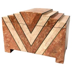 Vintage Maitland Smith Tessellated Stone Chest