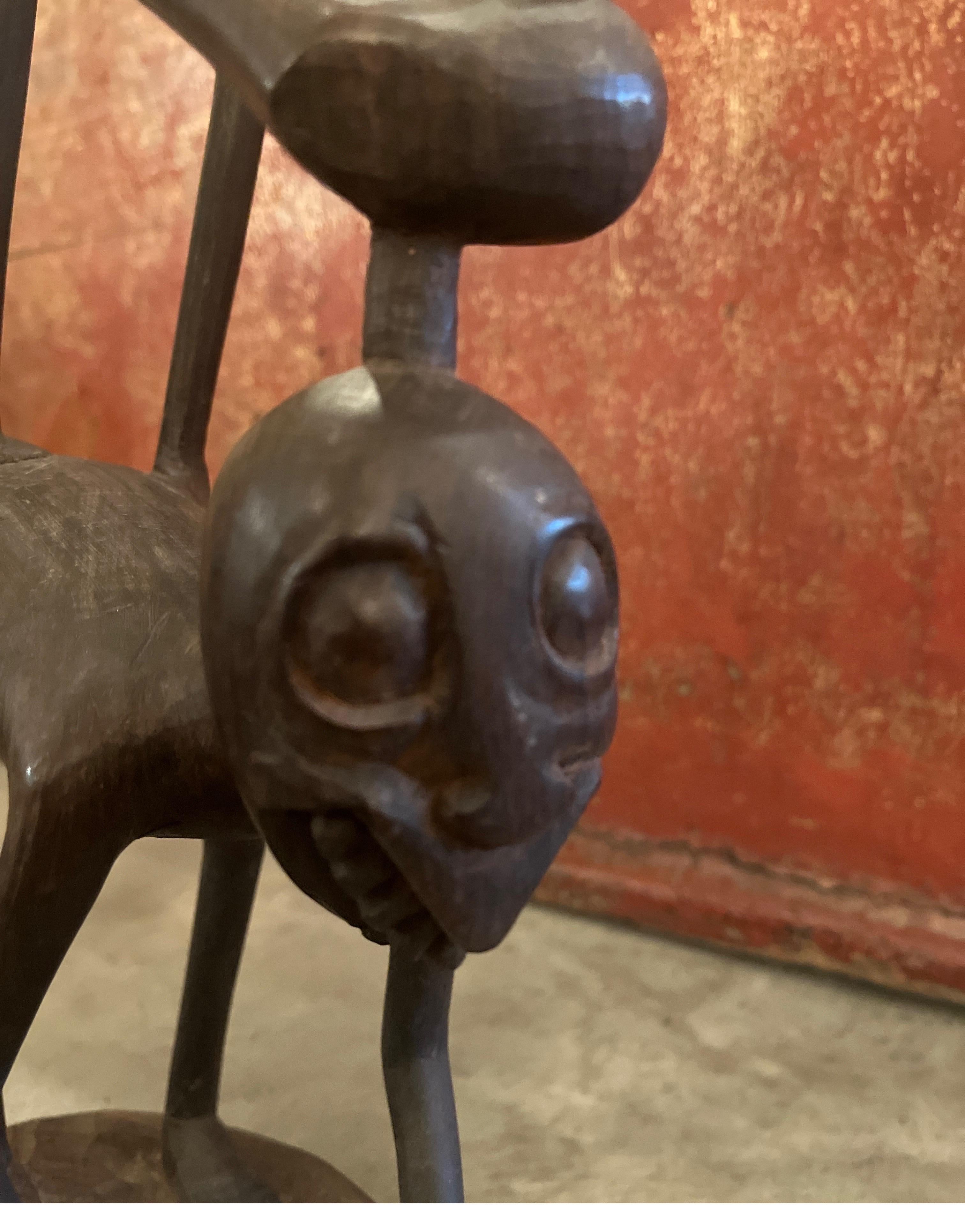 Vintage Makonde Blackwood Sculpture From Tanzania For Sale 4