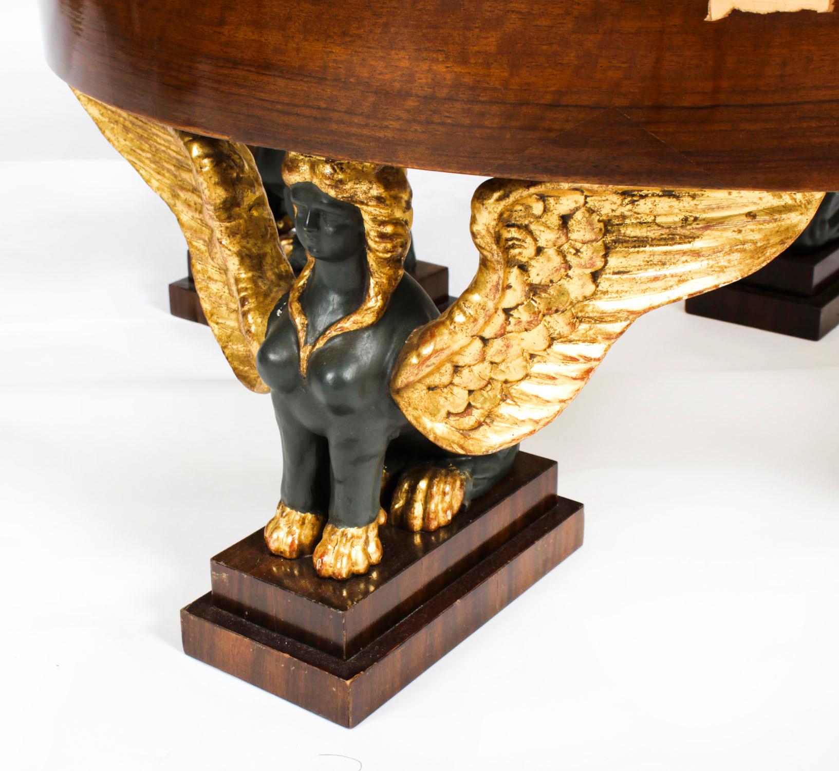 Table basse vintage en malachite et bronze patiné en noyer Milieu du 20ème siècle en vente 1