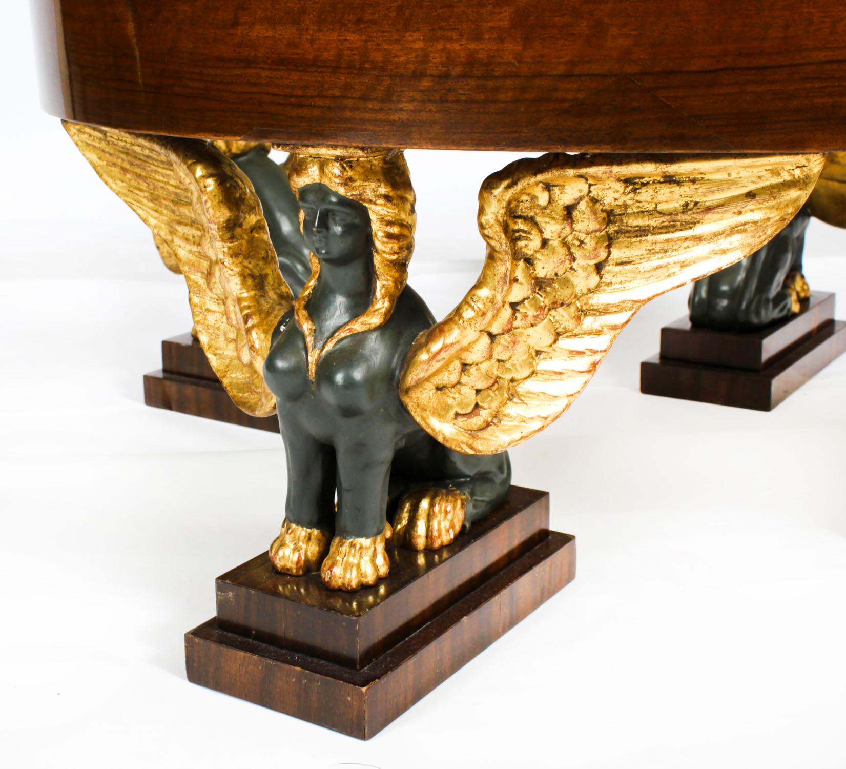Table basse vintage en malachite et bronze patiné en noyer Milieu du 20ème siècle en vente 2