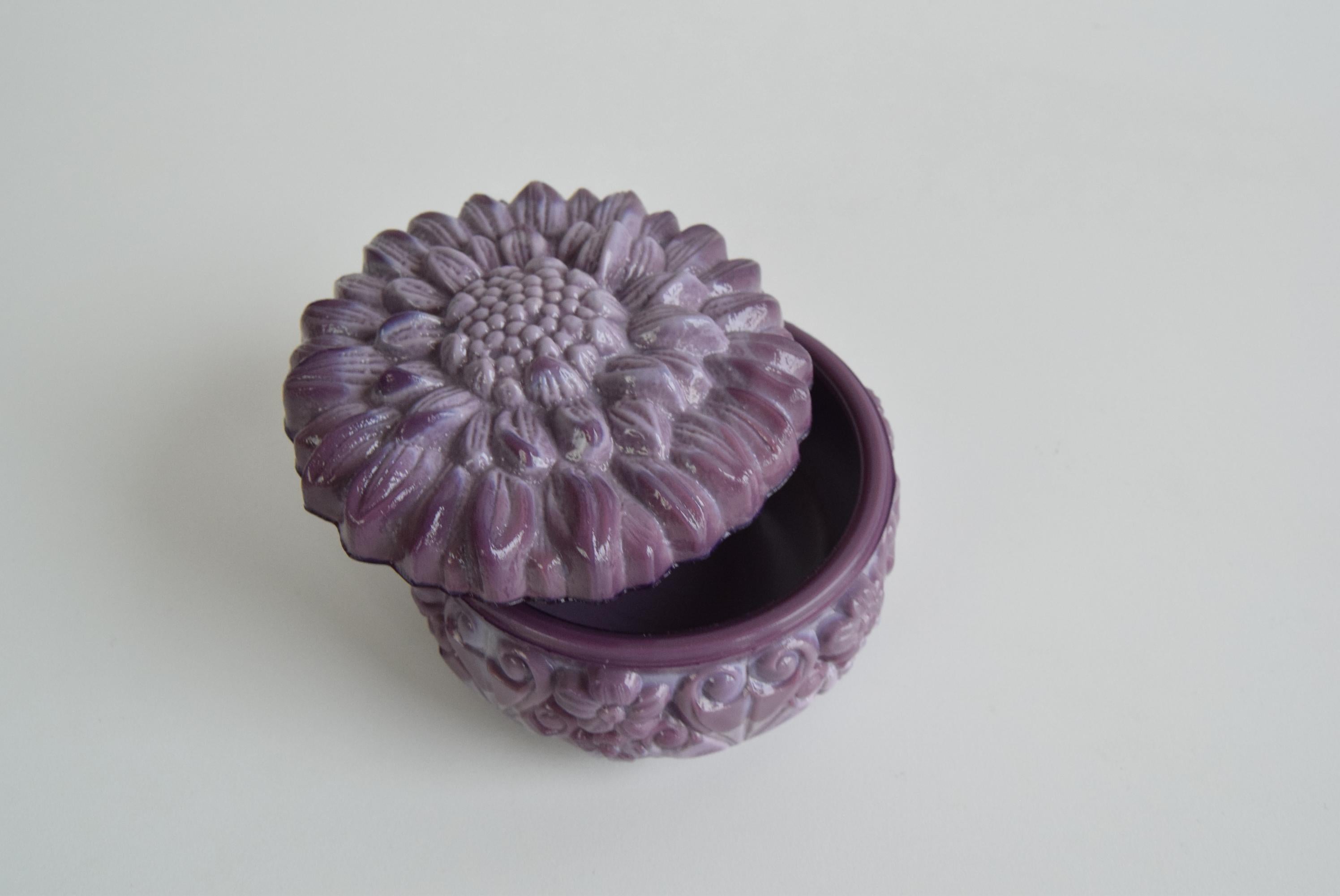 Jablonecké Sklárny JAR, 1960, Malachit-Glasgefäß im Angebot 5