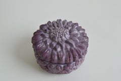 Vintage Malachite glass jar, Jablonecké Sklárny, 1960