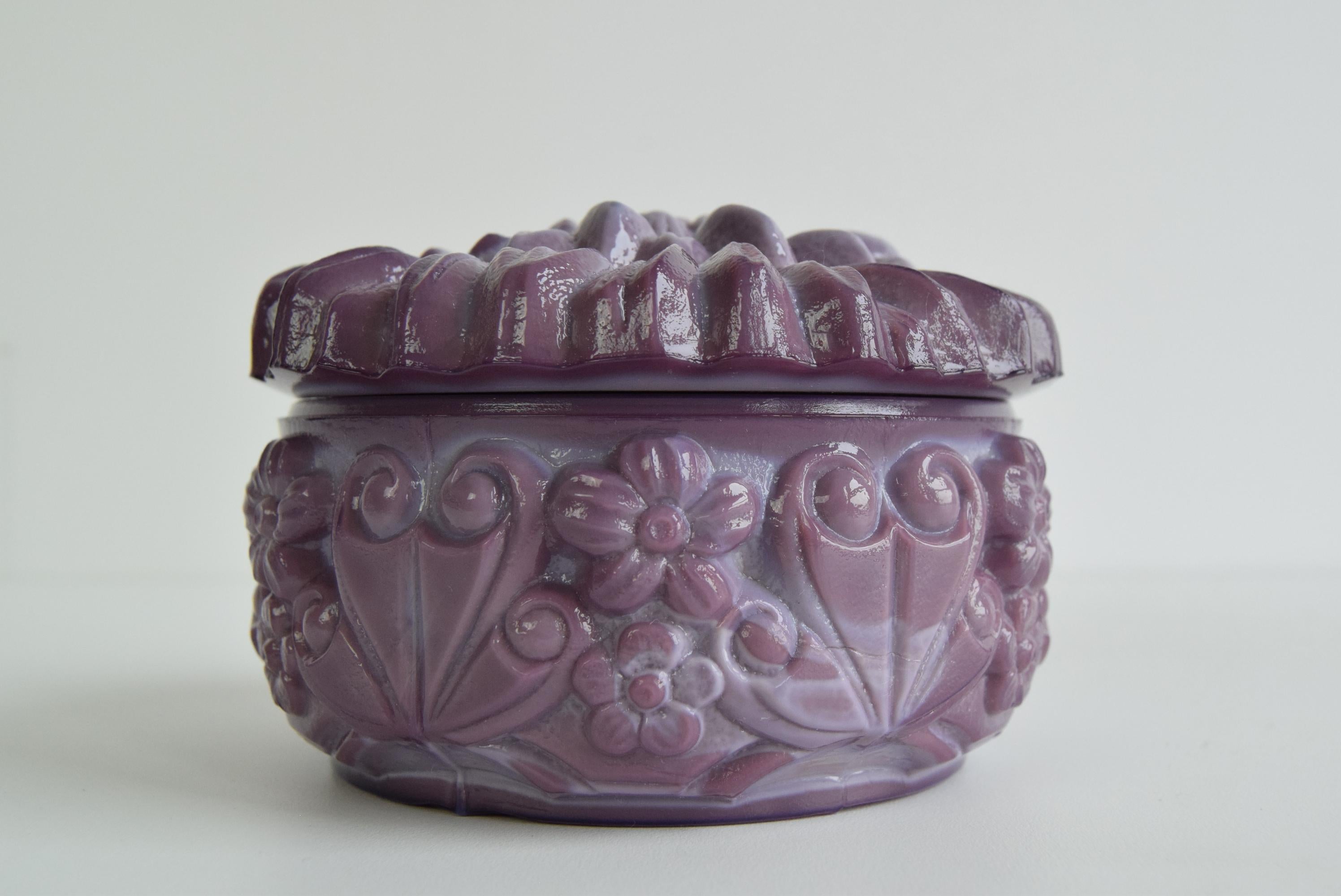 Jablonecké Sklárny JAR, 1960, Malachit-Glasgefäß (Tschechisch) im Angebot