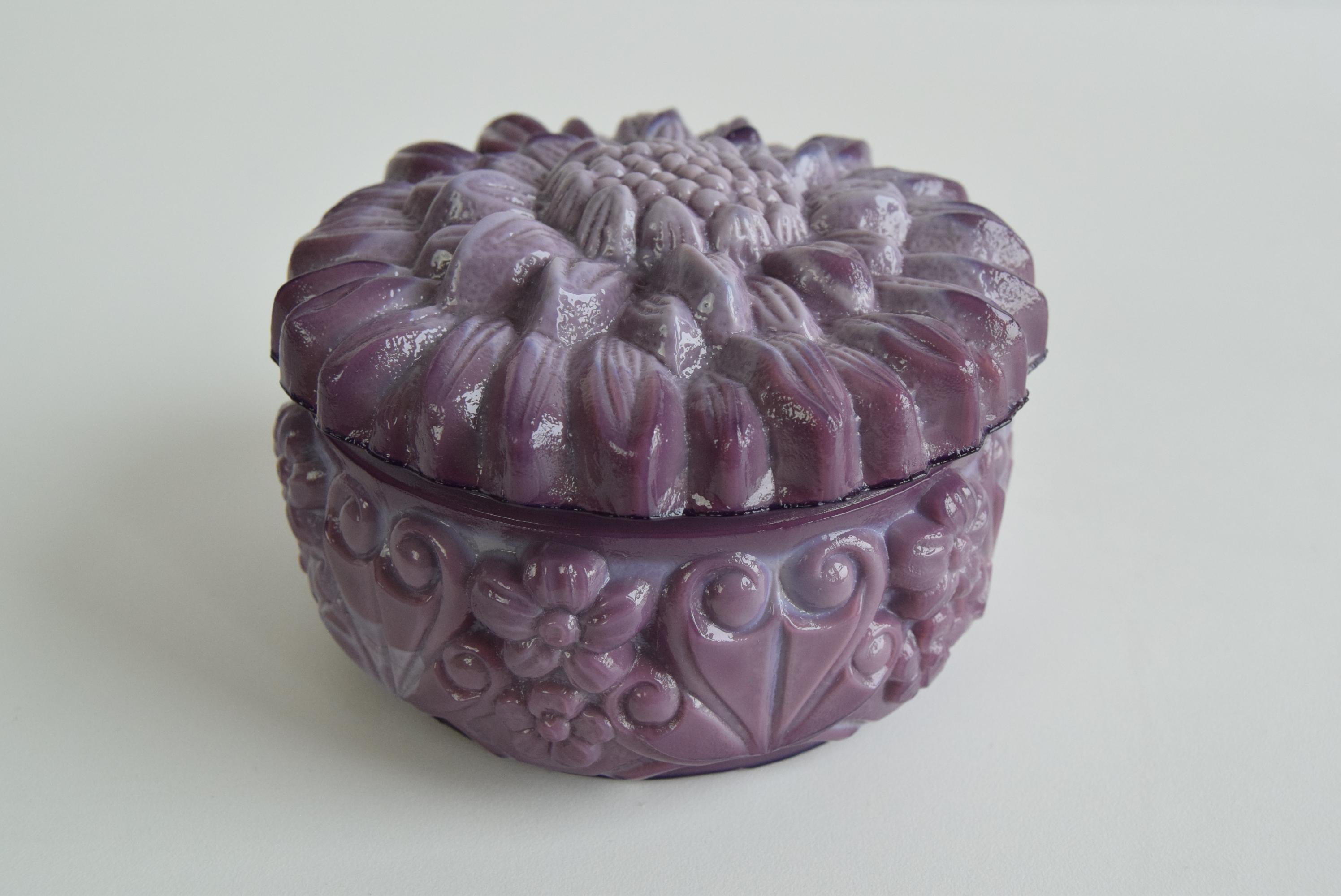 Jablonecké Sklárny JAR, 1960, Malachit-Glasgefäß im Zustand „Gut“ im Angebot in Praha, CZ