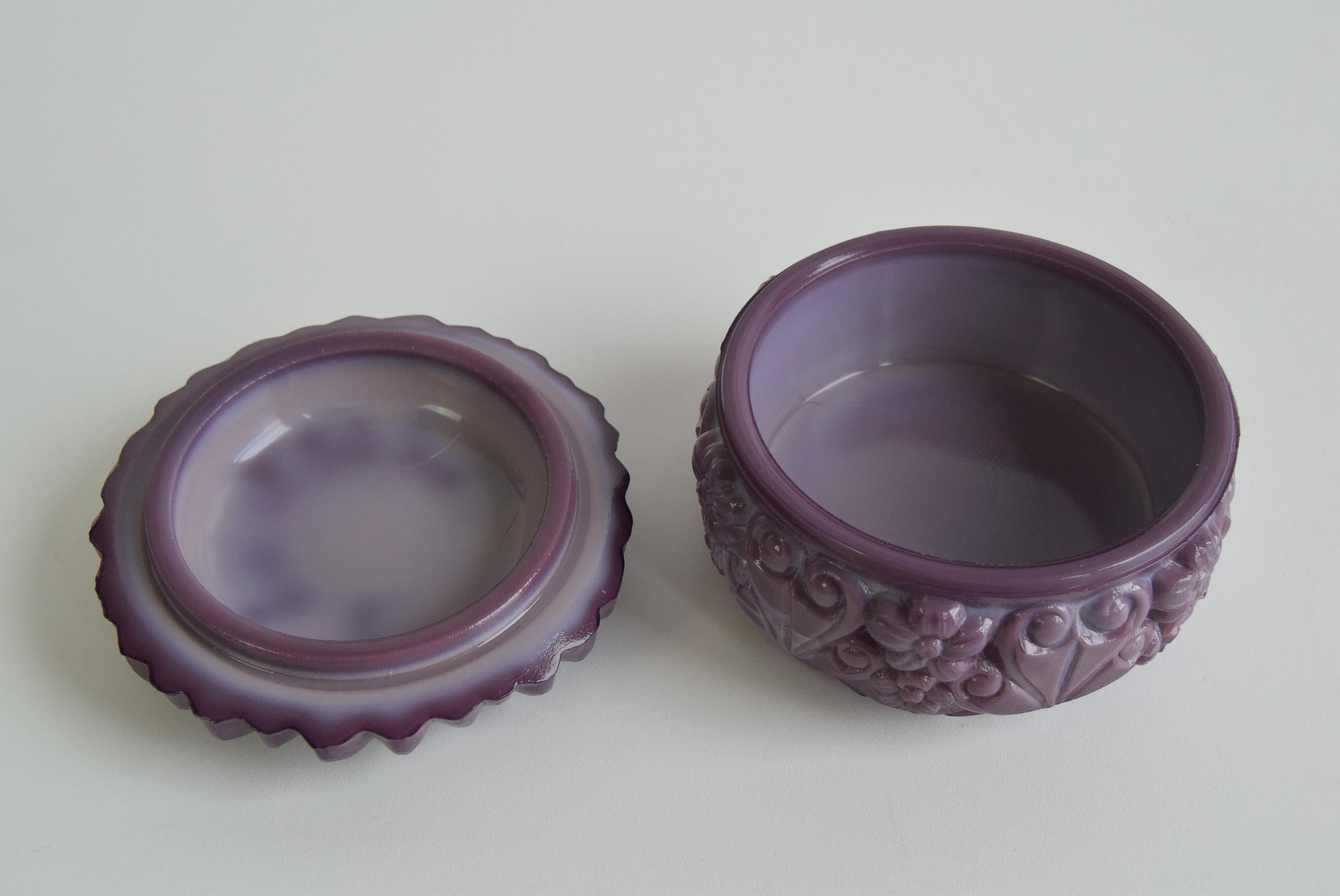 Jablonecké Sklárny JAR, 1960, Malachit-Glasgefäß (Mitte des 20. Jahrhunderts) im Angebot