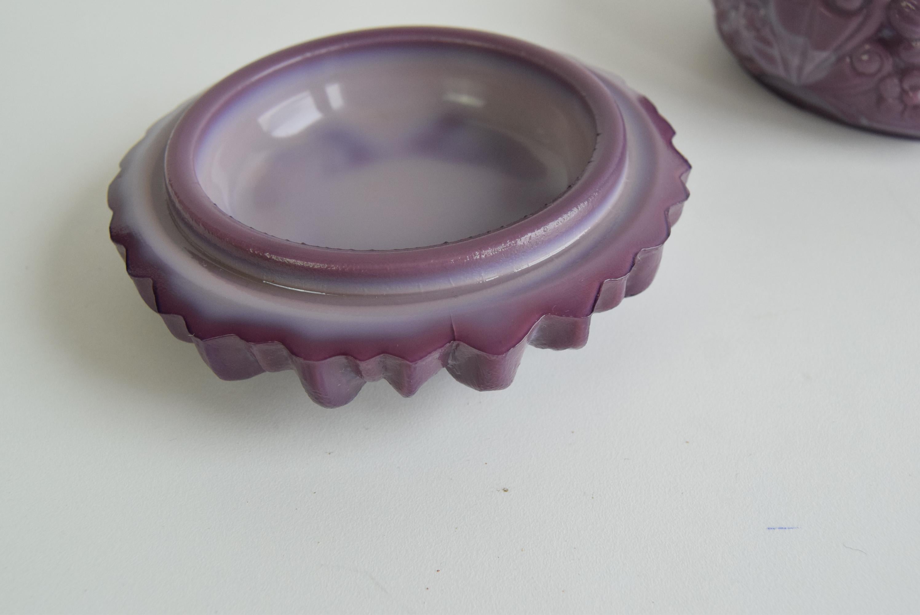 Jablonecké Sklárny JAR, 1960, Malachit-Glasgefäß im Angebot 2