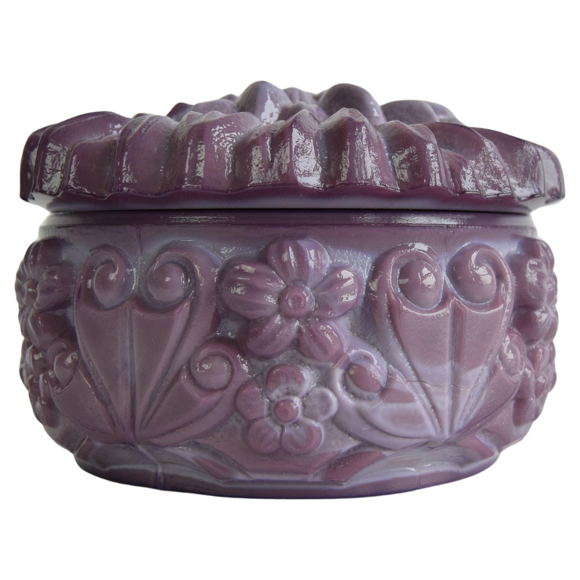 Jarre vintage en verre de malachite, Jablonecké Sklárny, 1960