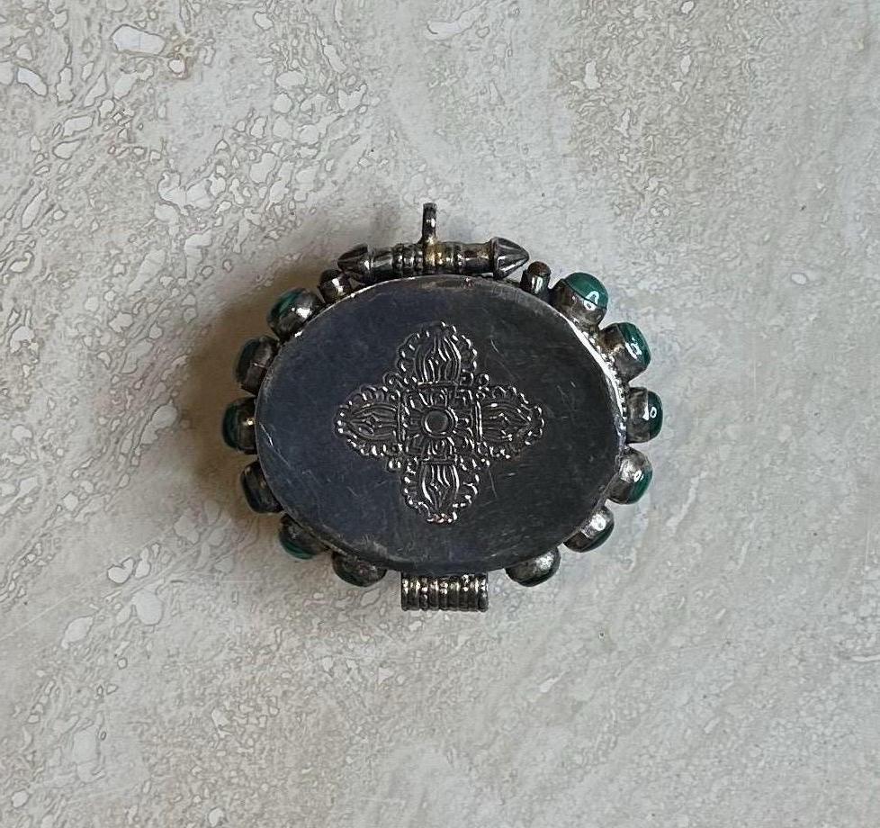 Ciondolo in malachite vintage In condizioni buone in vendita a Lake Worth Beach, FL
